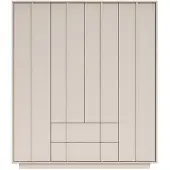 Masseno Drehtürenschrank PIANO 160/195/55cm 4-türig Kaschmir