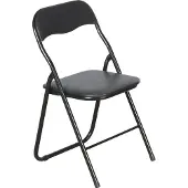 Ebuy24 Mihe Klappstuhl, mit gepolstertem Sitz, schwarz.