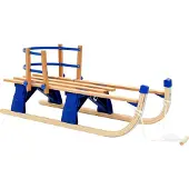 Syfax Klappschlitten mit Rückenlehne Holz 119 cm