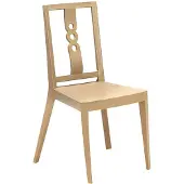 AEA Stuhl aus Carbon in Beige mit Rückenlehne für Ess- & Wohnzimmer Terrassenstuhl