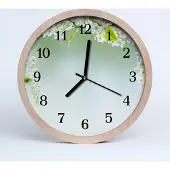 Tulup Holzuhr 30fi cm wanduhr - Frühling Natur