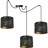 Light11 HOME Decken-Hängelampe, Lampenschirm mit Spinnenmuster, Gold