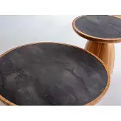 AEA Elegantes Set aus zwei Couchtischen mit harmonischen kontrastreichen Formen