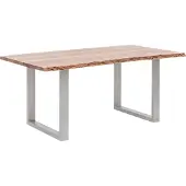 Woodkings Esstisch Bullwer Akazie silberfarben 140x90 cm
