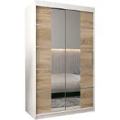 MEBLE KRYSPOL Kleiderschrank, Schiebetürenschrank Schlafzimmer, Schrank mit Spiegel VERONA 4 120 cm