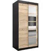 MEBLE KRYSPOL Kleiderschrank, Schiebetürenschrank Schlafzimmer, Schrank mit Spiegel ROMA 1 100 cm
