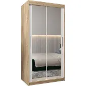 MEBLE KRYSPOL Kleiderschrank, Schiebetürenschrank Schlafzimmer, Schrank mit Spiegel TOKYO 3 100 cm