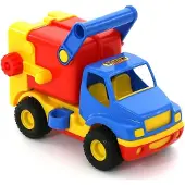 Polesie LKW, ConsTruck Müllwagen gelb-blau-rot von wadertoys