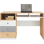 Masseno Schreibtisch BRERA 125x55x76 cm Bürotisch Computertisch, Eichefarben