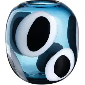 Leonardo Dekovase "Vase OCCHI BLU", blau, B:20cm H:21cm T:14,5cm, Glas, Vasen, Dekovase
