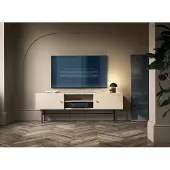 Generisch TV-SCHRANK DIVA Loft Lowboard TV Board (Creme matt )