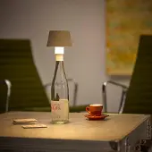 Northpoint LED Akku Tischlampe Flaschenlampe Tischleuchte mit Touchsensor beige