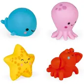 Janod J04703, Badetier, Junge/Mädchen, Polyvinylchlorid (PVC), Blau, Pink, Rot, Gelb