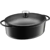 WMF Bräter oval mit Gussdeckel 30x23,5cm 5,0 l Gusseisen emailliert Induktion