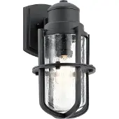Kichler Elstead Suri Außen-Wandleuchte E27 39cm Strukturiertes Schwarz IP44 Anti-Meerwasser