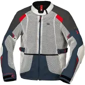 IXS Tourster-Big Air 1.0 Mesh Grau Blau Rot Sand Motorrad Textiljacke Größe 5XL