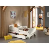 Vipack Kinderbett in Weiß ausziehbar mit Bettschublade 140/ 160/ 200 cm