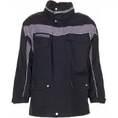 Planam unisex Winterjacke PLALINE schwarz, zink Grösse XL