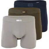 Tommy Hilfiger Boxer, Herren, Gr. M (50), 3 Stk., Jersey, blau (antique silber, pitch blau, army grün), Jersey, Obermaterial: 95% Baumwolle, 5% Elasthan, UNDERWEAR, Unterhosen Boxer, Topseller