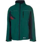 Planam Softshelljacke Highline Gr. S grün/schwarz/rot
