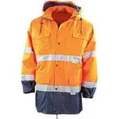 Planam Warn-Wetterschutz Parka 2056 Gr. S orange/marine