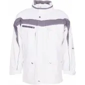 Planam unisex Winterjacke PLALINE weiss, zink Grösse M