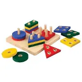 PlanToys Holzspielzeug Geometrisches Sortierbrett