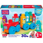 Mattel BLOKS -Bausteine Bau und lern Tier-Traktor Spielbausteine (30 Teile) für Kleinkinder, Bausteine, 1,5 Jahr(e), Kunststoff, 30 Stück(e), 555,7 g