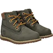 Timberland für Jungen. TB1A1VOSA581 Pokey Pine grüne Lederstiefeletten (21), Flach, Reißverschluss, Lässig, Kinderbekleidung