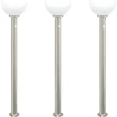 vidaXL Pollerleuchten mit Sensor 3 Stk. 120 cm Edelstahl IP44