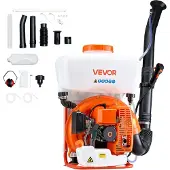 Vevor Rucksack-Nebelsprühgerät, 63 cc, 3 PS-Motor, gasbetriebener Nebelsprüher mit 16 L-Tank, Pulver- & Flüssigkeitsnebelsystem, für Gartenarbeit & Landwirtschaft, Gemüsegewächshäuser