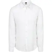 BOSS für Herren. 50567579 Relegant 6 Hemd weiß (XL), Lässig, Leinen, Klassisch, Langarm