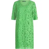 Betty Barclay Spitzenkleid "Spitzenkleid mit V-Ausschnitt", Damen, Gr. 46, EURO, grün (kelly grün), Obermaterial: 69% Baumwolle CO. 21% Polyamid PA. 10% Viskose CV., Kleider Spitzenkleid
