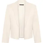 Betty Barclay Kurzblazer "Kurzblazer mit 3/4 Arm", Damen, Gr. 46, beige, Obermaterial: 86% Polyester PES. 14% Elasthan EL., Blazer Kurzblazer