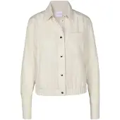 MADELEINE Langarmbluse "Hemdbluse Blusenshirt mit Brusttasche", Damen, Gr. 34, weiß (perlweiß), Obermaterial: 93% Lyocell CLY. 7% Polyamid PA., Modern, gerade, Blusen Langarmbluse, Breite Manschetten