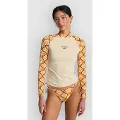 Billabong Badeanzug "Tropic Surf Print", Damen, Gr. XS, beige (weiß cap), Polyamid, Badeanzüge Badeanzug