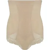 Magic bodyfashion Shapingstring "Super Control Hi-Thong", Damen, Gr. S, beige (latte), Obermaterial: 85% Polyamid, 15% Elasthan, figurbetont, Unterhosen Shapingstring, mit eleganter, weicher Spitze