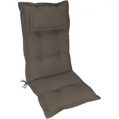 Kettler Herlag Gartenstuhlauflage für Hochlehner AVA mit Kopfpolster Taupe 123x50x9cm 1 Stück