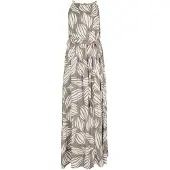 Apricot Maxikleid "Maxikleid", Damen, Gr. M (38), N-Gr, weiß (stein), gewebt, Obermaterial: 81% Viskose CV. 19% Leinen LI., bedruckt, Kleider Maxikleid, Druck