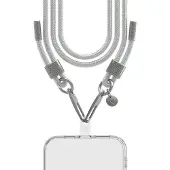 FORCE CASE , Universelle Handytasche mit Pailletten und Karabinerhaken, Silber