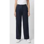 BOSS für Damen. 50556593 Chino-Hose Loose Fit aus elastischem Baumwoll-Twill in Marineblau (44), Lässig, Baumwolle