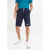 Bonprix Bermudas , Herren, Gr. 48/50, N-Gr, blau (dunkelblau bedruckt), Obermaterial: 100% Baumwolle, regular fit, Hosen Bermudas, aus Baumwolle, mit Kordelverschluss, Regular Fit