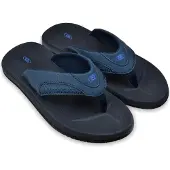 Brasileras Herren Zehensandalen mit rutschfester Sohle bequem schuhe strand/schwimmbad/stadt navy blau 46 EU - UBACO