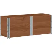 Syfax Paletten-Aufsatzrahmen 3 Stk. Braun 150x50 cm Massivholz Kiefer