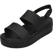 Crocs Brooklyn Low Wedge 206453-060, Sandalen, Damen, Schwarz, Größe: 38/39