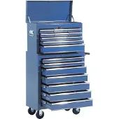 OEM Gereedschaftswagen mit Werkzeugkoffer und Ladefläche, blau