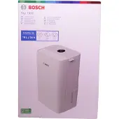 Bosch Luftentfeuchter, 10 L pro Tag, bis zu 17 m², 2,5 L Wassertank, 36 dB, 2 Lüftergeschwindigkeiten, Nacht Wäsche Abtau Dauerbetrieb und automatischer Modus, LED-Display, R290, Weiß