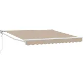 vidaXL Ausziehbare Markise Beige 350 x 250 cm Polyester und Metall