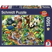 Schmidt Spiele Kunterbunte Tierwelt, 1500 Stück(e), Tiere, 12 Jahr(e)