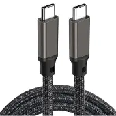 INF 2 m USB-C-zu-USB-C-Schnellladekabel – Schwarz Titan 2 m